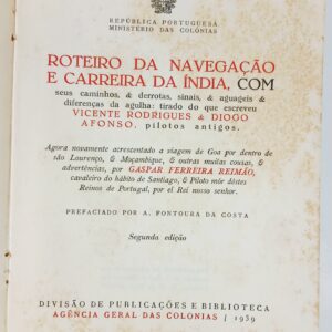 Roteiro da Navegação e Carreira da Índia (1939) — Gaspar Ferreira Reimão.