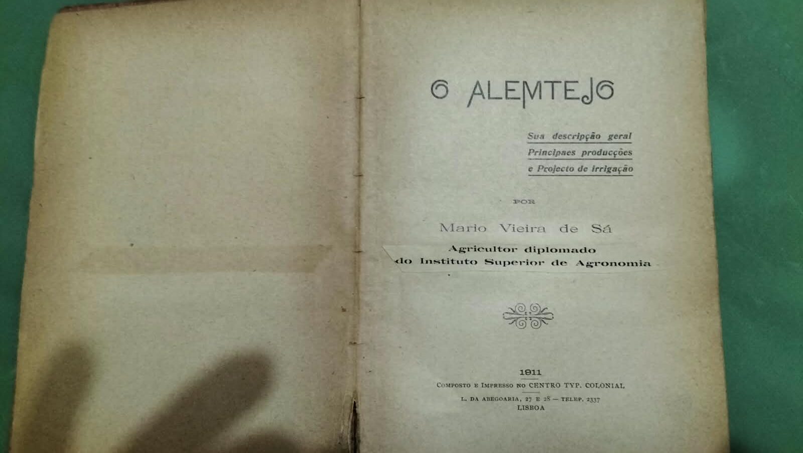 O Alemtejo em 1911 — Mário Vieira de Sá | Livro antigo - Image 2