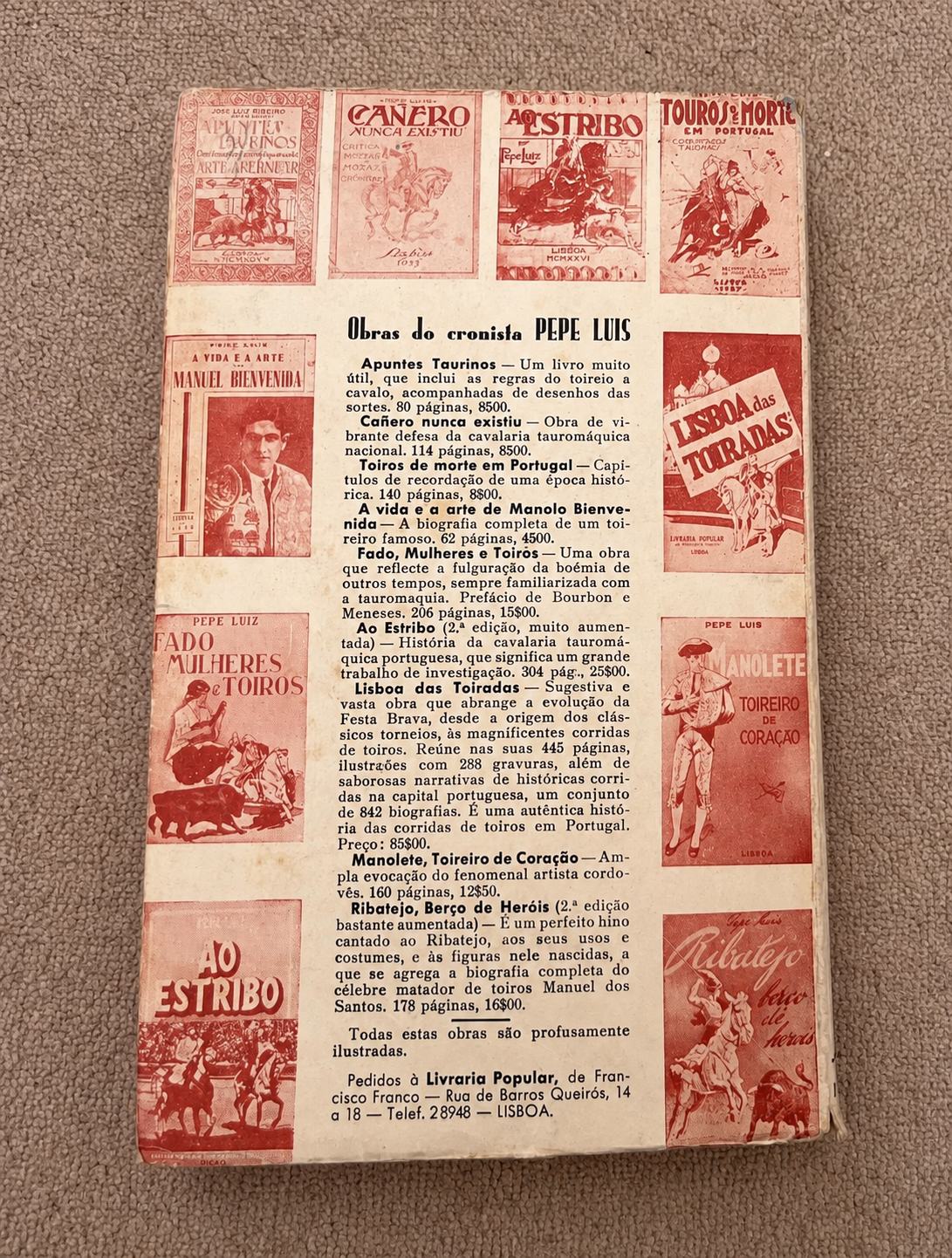 Cartaz de Toiros — Pepe Luís — 1.ª Edição 1950 - Image 3
