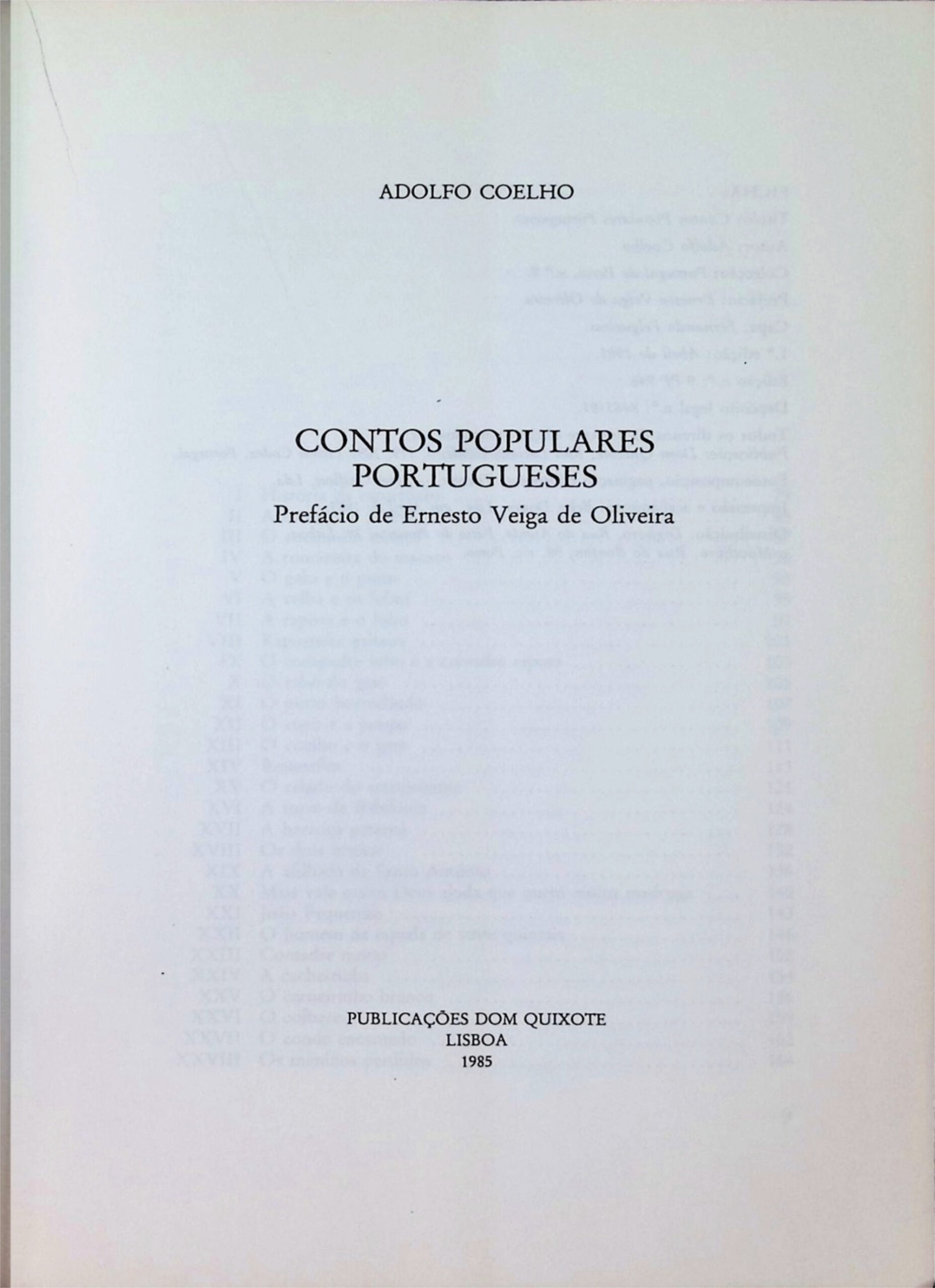 Contos Populares Portugueses — Adolfo Coelho — 1985 - Image 2