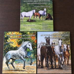 As Coudelarias do Lusitano / The Lusitano Stud Farms — Coleção completa, 3 volumes com dedicatórias autografadas