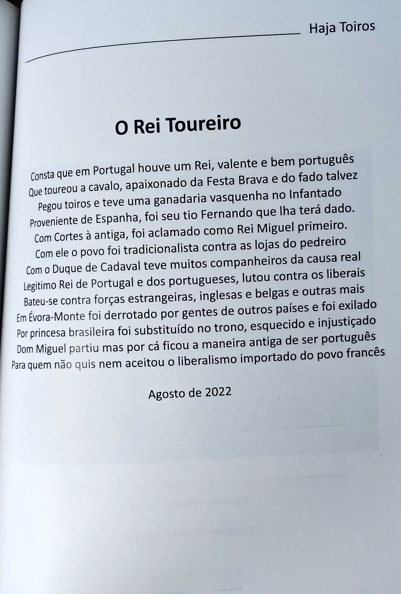 Haja Toiros — Manuel Peralta Godinho e Cunha — 1.ª Edição 2022 - Image 4