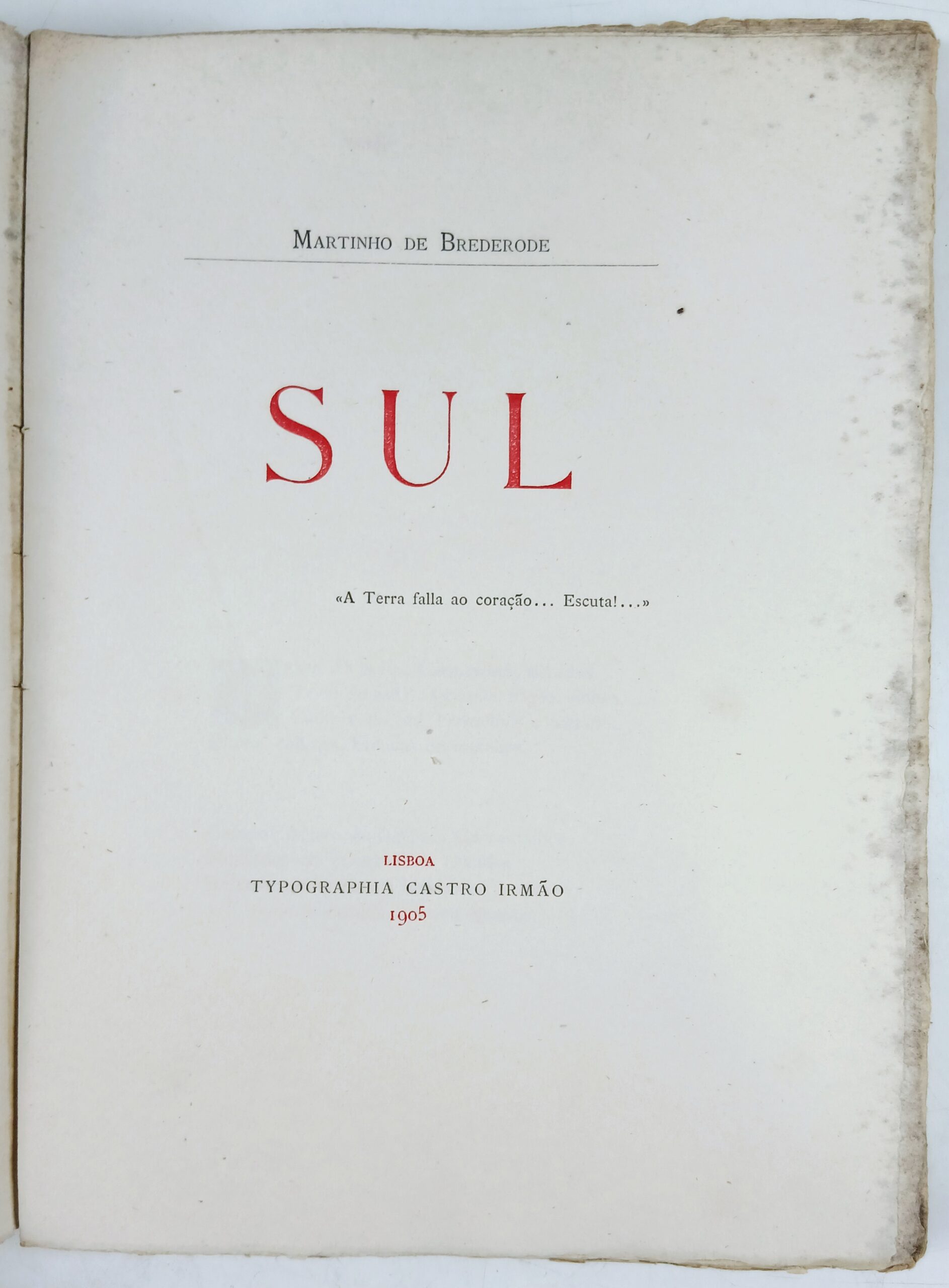 Sul – Martinho de Brederode | 1.ª Edição Autografada (1905) - Image 3