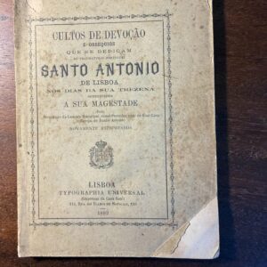 Cultos de Devoção e Obséquios a Santo António – 1892