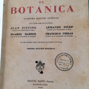 Tratado de Botánica — Eduardo Strasburger — 1943 — 846 Figuras e Mapa